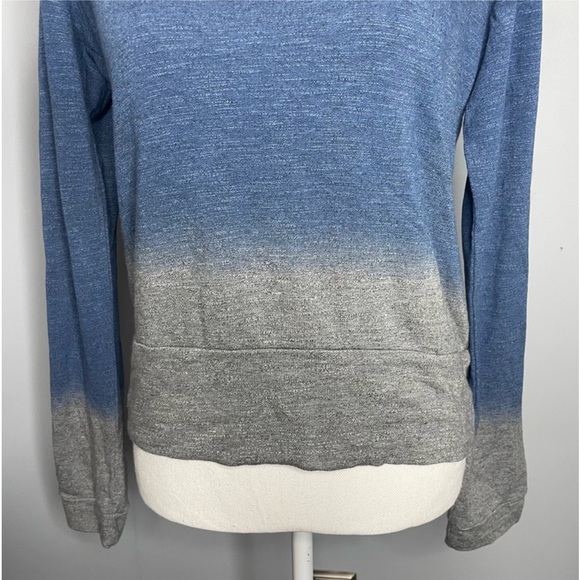 Monrow + Soul Cycle Dip Dyed Crew Neck Sweatshirt Blue Long Sleeve Small - Picture 4 of 9